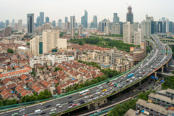 Fototapeta na wymiar Elevated Highway in Shanghai, China