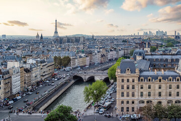 Naklejka premium Paris city panorama in the daytime