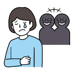 Illustration of a girl who is backbited