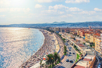 The city of Nice on the French Riviera