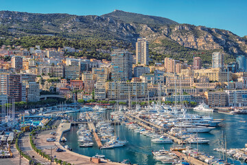 Naklejka premium Monaco on the French Riviera in the daytime