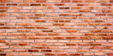 Old brick texture details background. House, shop, cafe and office design backdrop. Grunge brickwork wall and copy space.