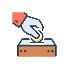 Color illustration icon for donate

