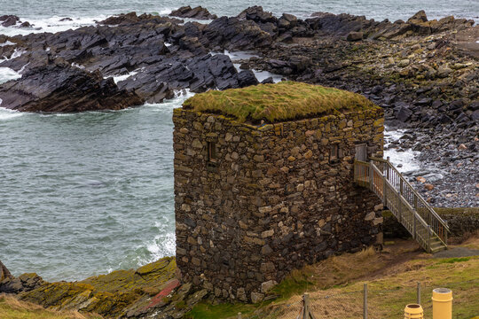 Small stone building, Fraserburgh, Scotland, UK.