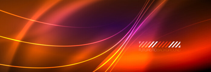 Neon dynamic beams vector abstract wallpaper background. Wallpaper background, design templates for business or technology presentations, internet posters or web brochure covers
