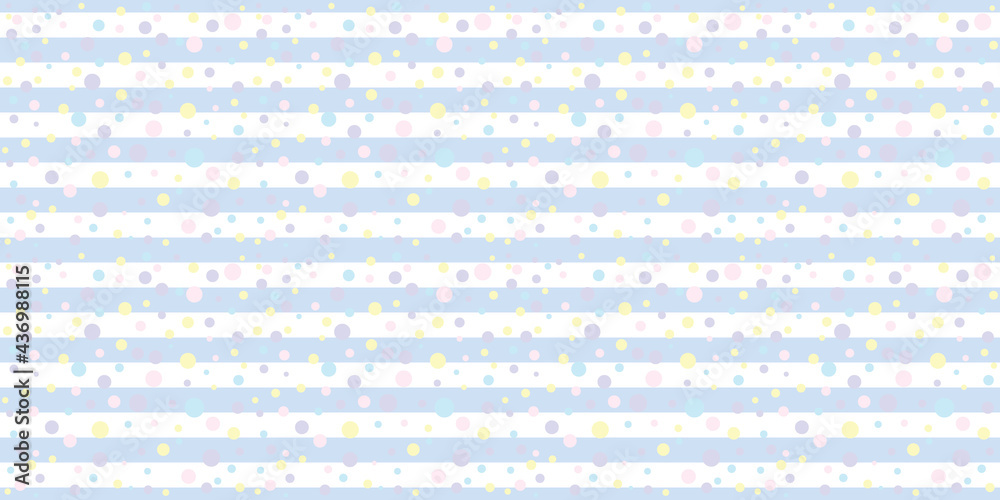 Poster stripes and dots pastel seamless repeat pattern background