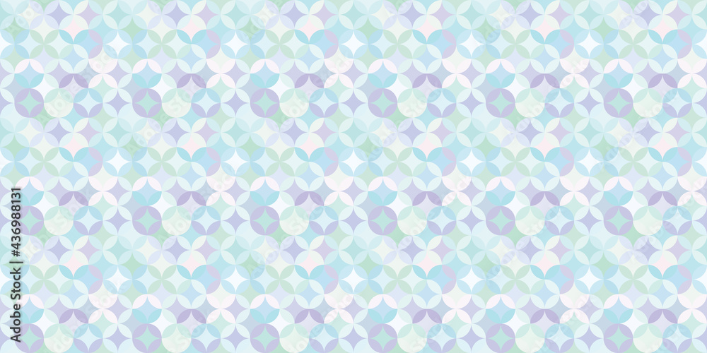 Poster Blue mosaic seamless repeat pattern background