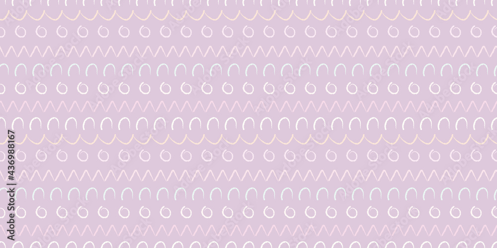 Poster Purple doodle seamless repeat pattern background