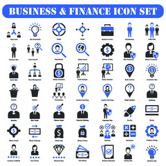 Business and Finance icon set design