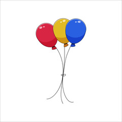 balloon vector isolated on white background