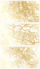 Sacramento, Richmond and Phoenix USA City Map Set.