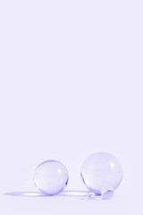 Astract backdrop with glass spheres