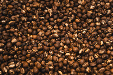 Peaberry Coffee roasted in the machine
