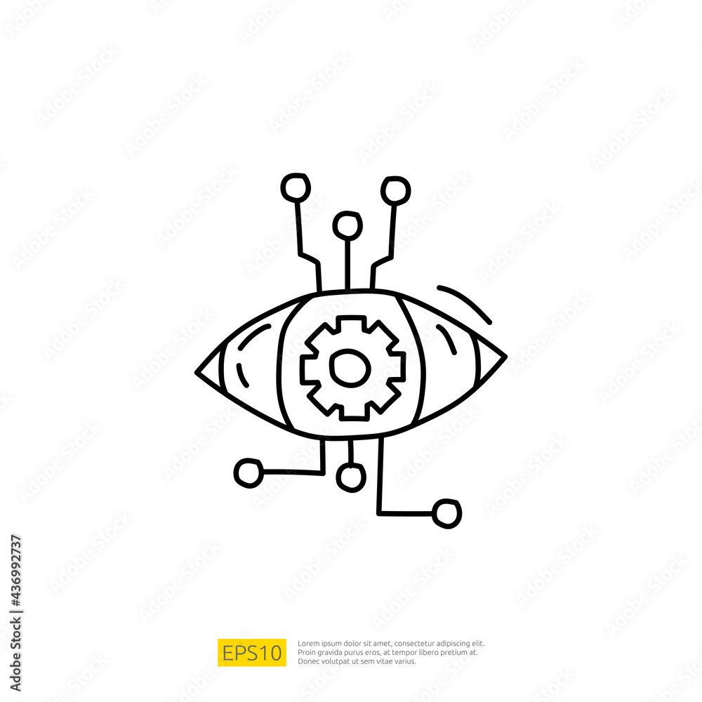 Aufkleber artificial intelligence ai concept with algorithm and data filter or analysis for engineering, devel