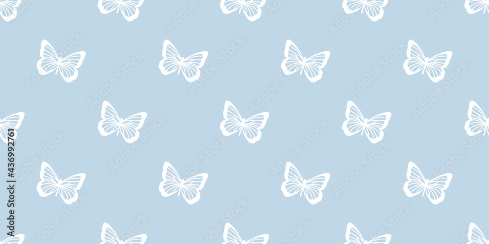 Poster butterfly seamless repeat pattern design