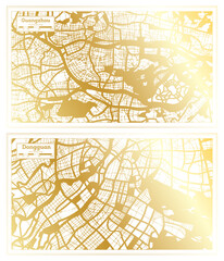 Dongguan and Guangzhou China City Map Set.