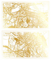 Esenyurt and Eskisehir Turkey City Map Set.