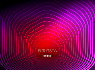 Neon color square shape lines abstract background. Shiny magic energy and motion concept, vector abstract wallpaper background