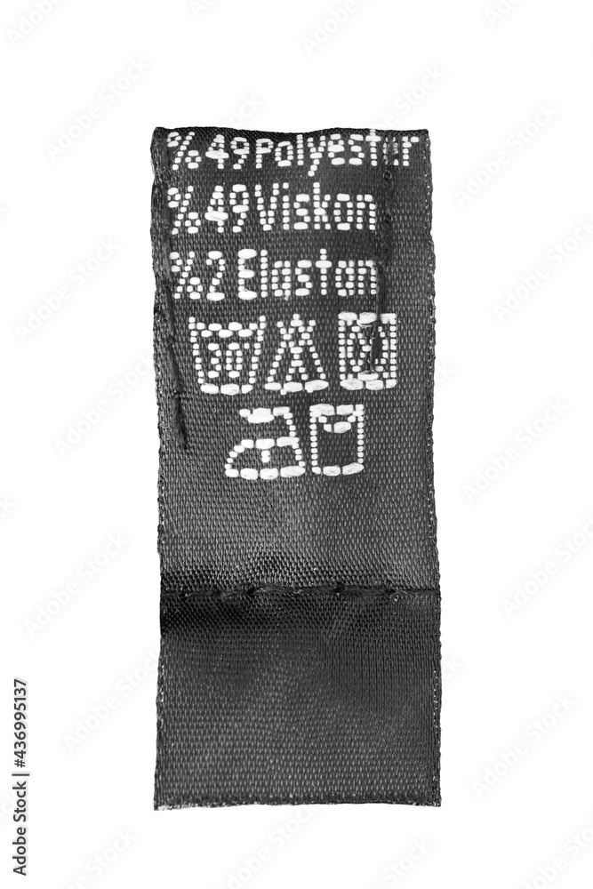 Sticker Clothing label isolated