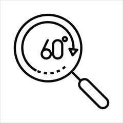 360 degree arrows icon set in flat style. 360 degree view rotation set. 360 degree rotation. Virtual reality. Vertical and horizontal view. Arrow icons.