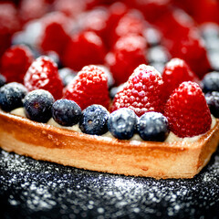 blackberry and raspberry tart