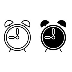 Alarm clock icon vector set. Time illustration sign collection. Clock sign or symbol.
