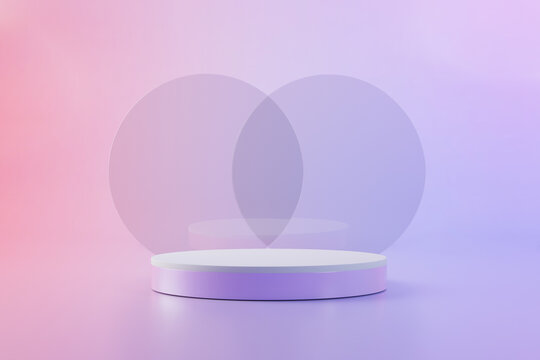 Pink and purble gradient pedestal