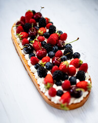 cake with berries