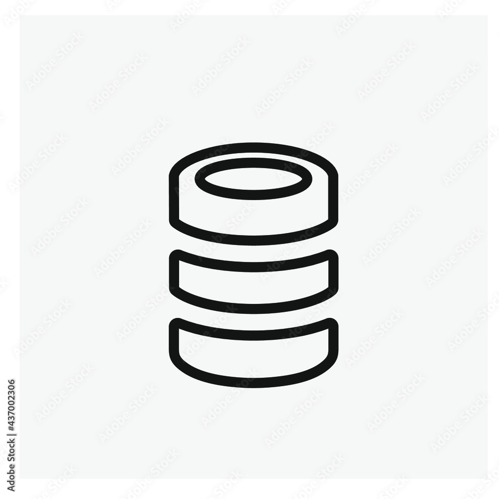 Poster database vector icon. editable stroke. symbol in line art style for design, presentation, website or