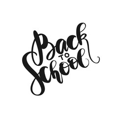 Back To School Phrase Hand Drawn Illustration