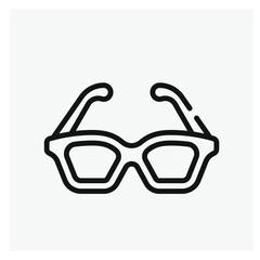 Sunglasses vector icon. Editable stroke. Symbol in Line Art Style for Design, Presentation, Website or Apps Elements, Logo. Pixel vector graphics - Vector