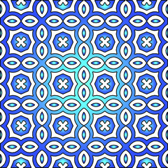 Geometric vector pattern with azure and blue gradient. simple ornament for wallpapers and backgrounds.