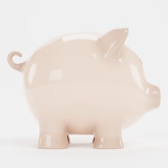 Realistic 3D Render of Piggy Bank