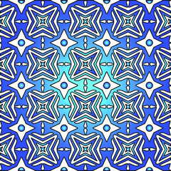 Geometric vector pattern with azure and blue gradient. simple ornament for wallpapers and backgrounds.