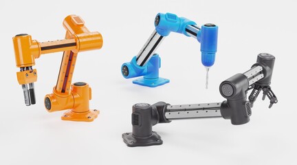 Realistic 3D Render of Robotic Arms