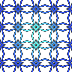 Geometric vector pattern with azure and blue gradient. simple ornament for wallpapers and backgrounds.