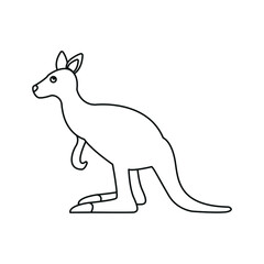 kangaroo line icon vector
