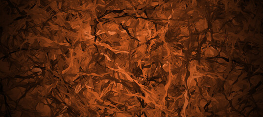 orange abstract acrylic background with brush strokes and splashes	