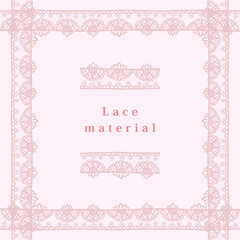 おしゃれで可愛い手描き風のレース素材