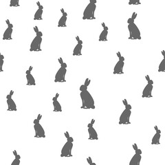 pattern Easter bunny silhouette