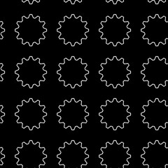 Vector seamless gear, mechanics pattern. Background illustration, decorative design for fabric or paper. Ornament modern