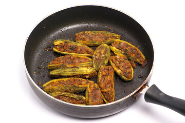 Stuffed bitter gourd or bitter melon dish