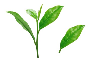 茶葉 生茶葉 お茶の葉 イラスト リアル 4