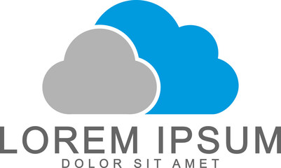 cloud logo template vector symbol	
