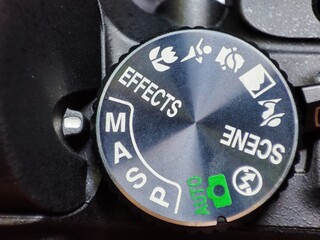 Manual mode selected on a camera