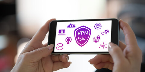 Vpn concept on a smartphone
