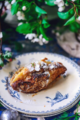 Rhubarb bread pudding..style vintage