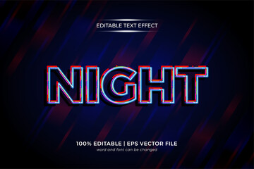 Obraz premium EDITABLE TEXT WITH NEON EFFECT