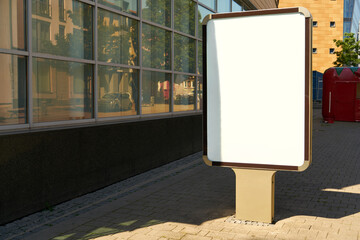 City Light Poster Mock-Up Template in Einkaufsstraße