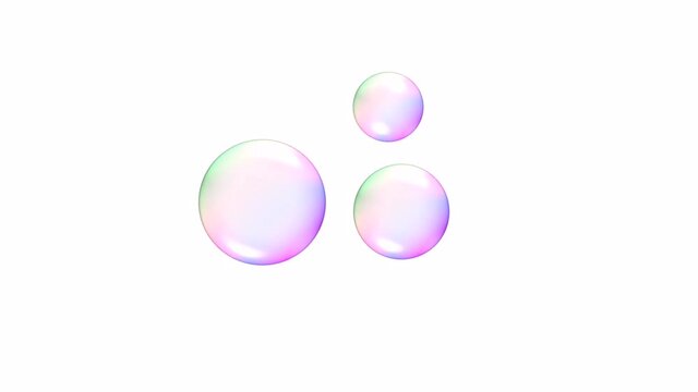 Simple animation: bubbles fly and burst in the end.